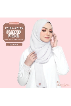 Pleated shawl - off white